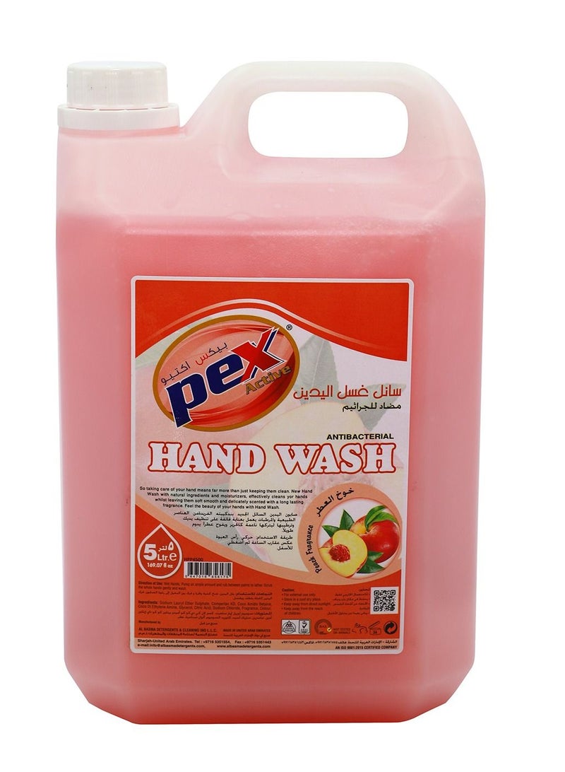 Pex active  Antibacterial Handwash liquid  Peach - Image 1